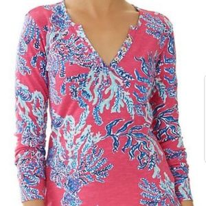 ***SOLD***Lilly Pulitzer kirby top Pink Samba